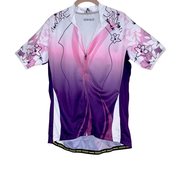 Santic Cycling Jersey Short Sleeve Ladies Bike Jerseys Biking Shirts - Picture 4 of 12